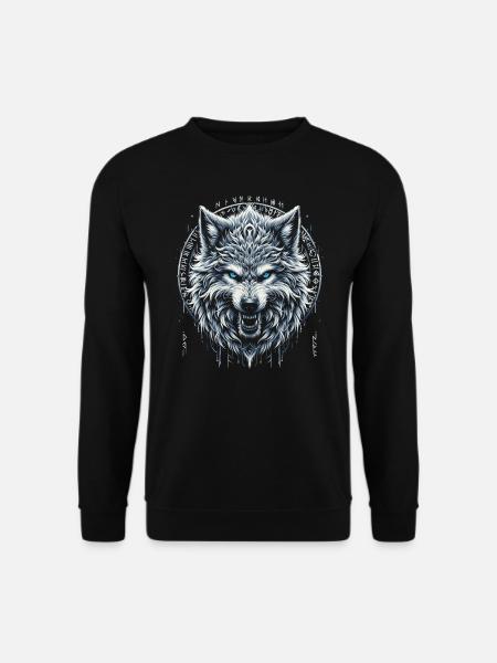 Fenrir Wolf Wikinger Nordische Mythologie - Unisex sweater - sort