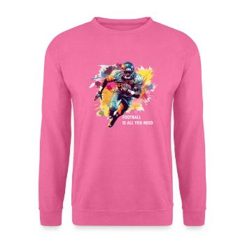 American Football Runningback - Unisex Pullover - Pink - Vorne