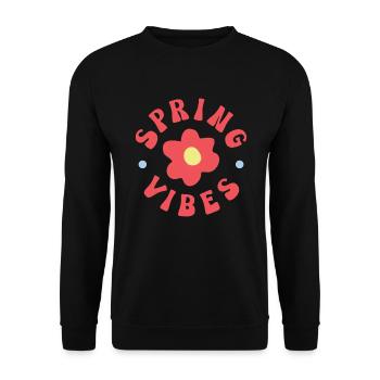 Spring Vibes - Unisex Sweatshirt - black - Front - Alina (178cm) & Michal (187cm)