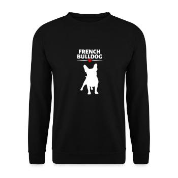 french bulldog - Unisex Pullover - Schwarz - Vorne - Alina (178cm) & Michal (187cm)