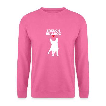 french bulldog - Unisex Sweatshirt - pink - Front