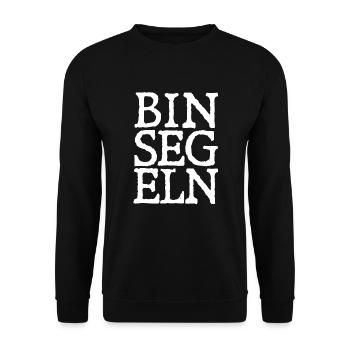 Bin segeln! - Unisex Pullover - Schwarz - Vorne - Alina (178cm) & Michal (187cm)