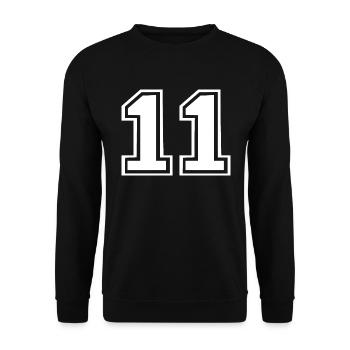 11 - Unisex Sweatshirt - black - Front - Alina (178cm) & Michal (187cm)