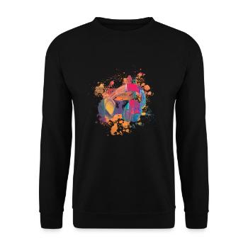 ColorBeatzzz - RAOS Headphones Art Style - Unisex Sweatshirt - black - Front - Alina (178cm) & Michal (187cm)