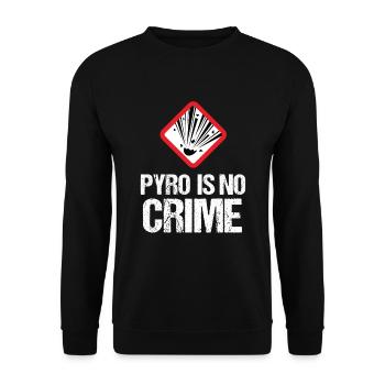 Pyro n'est pas un crime Feux d'artifice Nouvel An Nouvel An - Sweat-shirt Unisexe - noir - Devant - Alina (178cm) & Michal (187cm)