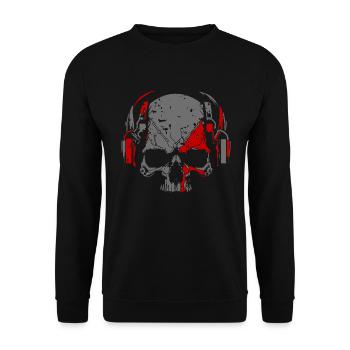 Casque Skull - Sweat-shirt Unisexe - noir - Devant - Alina (178cm) & Michal (187cm)