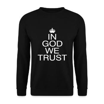 In god we trust - Unisex Sweatshirt - black - Front - Alina (178cm) & Michal (187cm)