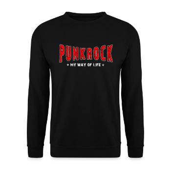 Punkrock my way of life - Unisex Pullover - Schwarz - Vorne - Alina (178cm) & Michal (187cm)
