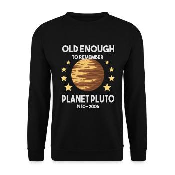 Pluto Vintage Planet Pluto Day Space Galaxy - Sweat-shirt Unisexe - noir - Devant - Alina (178cm) & Michal (187cm)