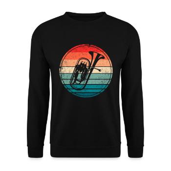 Euphonium Instrument de musique Orchestre Musique à vent - Sweat-shirt Unisexe - noir - Devant - Alina (178cm) & Michal (187cm)