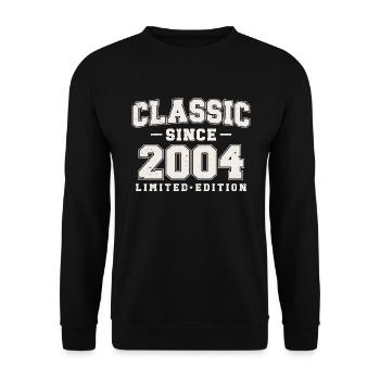 Classique Depuis 2004 Vintage Vintage Anniversaire - Sweat-shirt Unisexe - noir - Devant - Alina (178cm) & Michal (187cm)