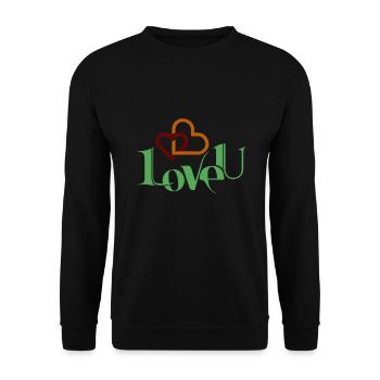 I love you nice shirt as a love gift - Unisex Sweatshirt - black - Front - Alina (178cm) & Michal (187cm)