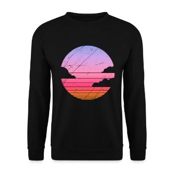 Sunset evening clouds gift sun summer - Unisex Sweatshirt - black - Front - Alina (178cm) & Michal (187cm)