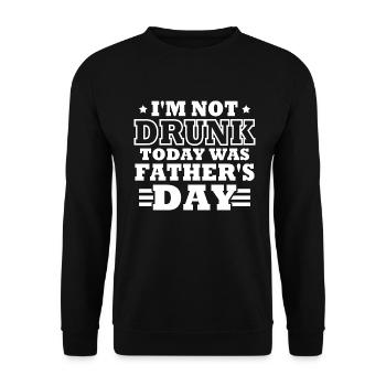 Daddy Humor Gift for Father's Day - Unisex Sweatshirt - black - Front - Alina (178cm) & Michal (187cm)