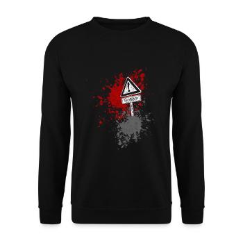 Achtung Boßeln - Unisex Pullover - Schwarz - Vorne - Alina (178cm) & Michal (187cm)