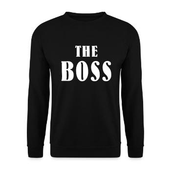 Der Chef Die wahre Bossmutter - Unisex Pullover - Schwarz - Vorne - Alina (178cm) & Michal (187cm)