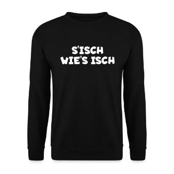 S´isch wie´s isch - Unisex Pullover - Schwarz - Vorne - Alina (178cm) & Michal (187cm)