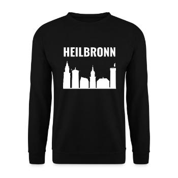 Heilbronn Skyline Collage - Unisex Sweatshirt - black - Front - Alina (178cm) & Michal (187cm)