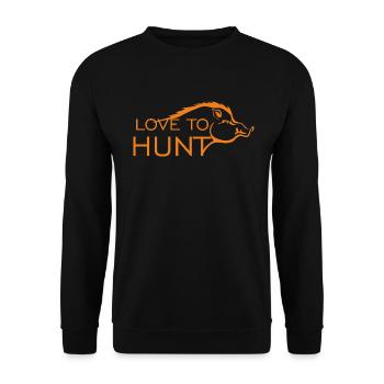 Love To Hunt - Unisex Sweatshirt - black - Front - Alina (178cm) & Michal (187cm)