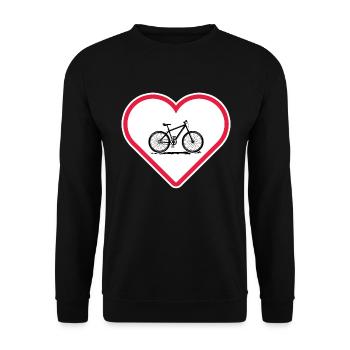 Cyclistes « bike-love » vélo - Sweat-shirt Unisexe - noir - Devant - Alina (178cm) & Michal (187cm)