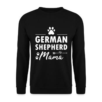 German Shepherd Mama - Unisex Sweatshirt - black - Front - Alina (178cm) & Michal (187cm)