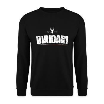 DiriDari! Bayrisch lustig! Bayern - Unisex Pullover - Schwarz - Vorne - Alina (178cm) & Michal (187cm)