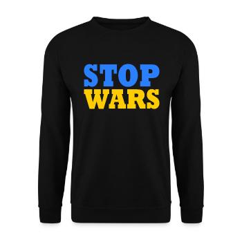 Stop war - Unisex Sweatshirt - black - Front - Alina (178cm) & Michal (187cm)