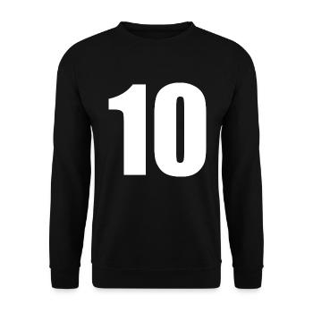 10 - Unisex Pullover - Schwarz - Vorne - Alina (178cm) & Michal (187cm)