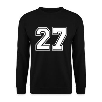 27 - Unisex Sweatshirt - black - Front - Alina (178cm) & Michal (187cm)
