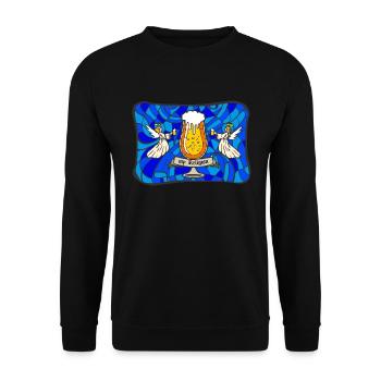 The Church is my religion - international Pub - Unisex Pullover - Schwarz - Vorne - Alina (178cm) & Michal (187cm)