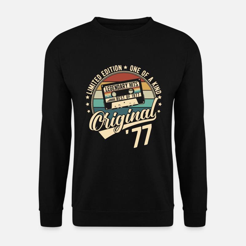 Original 1977 Vintage Geburtstag Retro Geschenk - Unisex Pullover - Schwarz