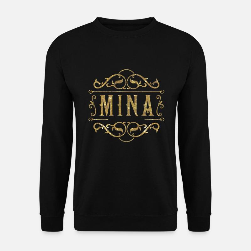 Mina gold - Unisex Pullover - Schwarz