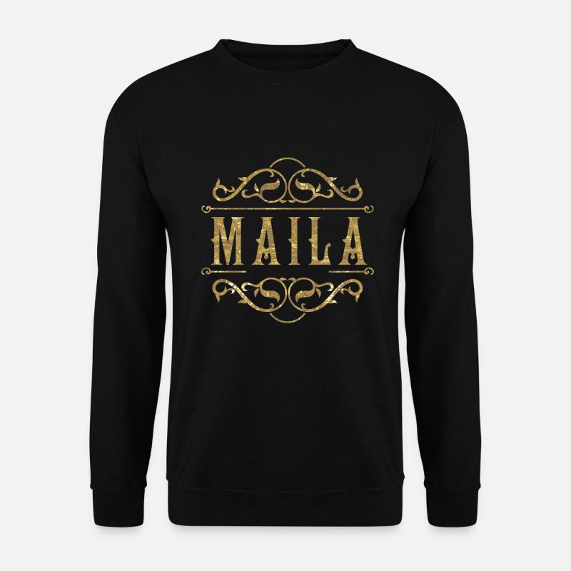 Maila gold - Unisex Pullover - Schwarz