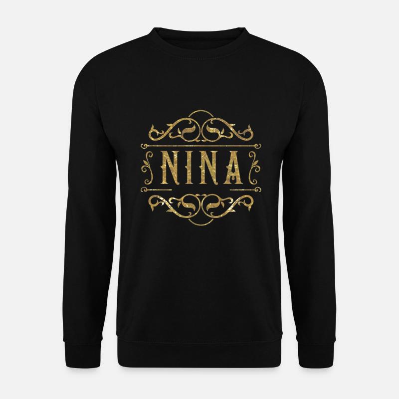 Nina gold - Unisex Pullover - Schwarz