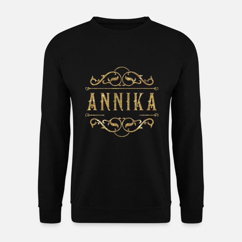 Annika gold - Unisex Pullover - Schwarz