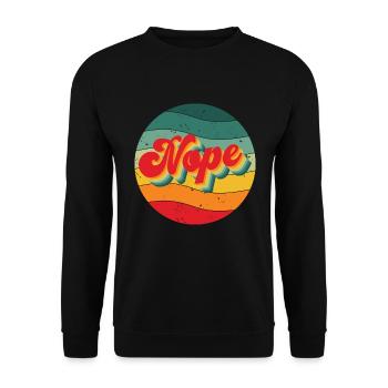 Nope - Unisex Sweatshirt - black - Front - Alina (178cm) & Michal (187cm)
