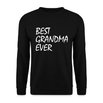 Best grandma ever - Unisex Sweatshirt - black - Front - Alina (178cm) & Michal (187cm)