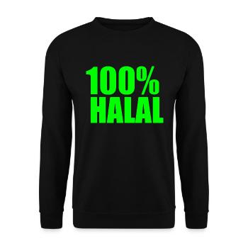 Halal - Unisex Pullover - Schwarz - Vorne - Alina (178cm) & Michal (187cm)