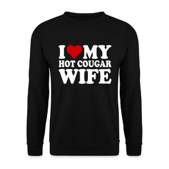 I love my hot cougar wife - Sweat-shirt Unisexe - noir - Devant - Alina (178cm) & Michal (187cm)