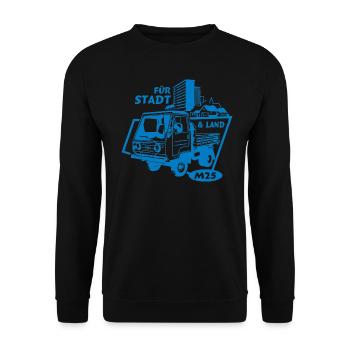 Multicar M25 - Unisex Pullover - Schwarz - Vorne - Alina (178cm) & Michal (187cm)