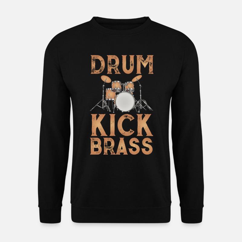 Drum design brown - Unisex Sweatshirt - black