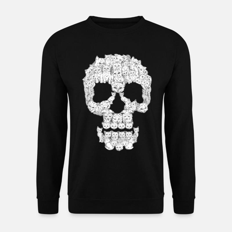 Skull cat Graphic - Unisex Sweatshirt - black