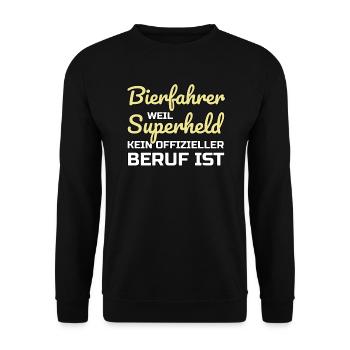Les chauffeurs de bière super-héros cadeau drôle - Sweat-shirt Unisexe - noir - Devant - Alina (178cm) & Michal (187cm)