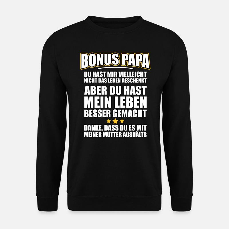 Bonus Papa Danke - Unisex Pullover - Schwarz
