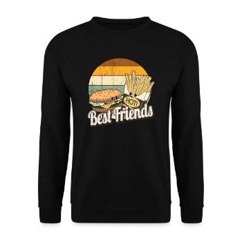 best friends - Unisex Sweatshirt - black - Front - Alina (178cm) & Michal (187cm)