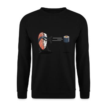 Sushi Fighter - Sweat-shirt Unisexe - noir - Devant - Alina (178cm) & Michal (187cm)