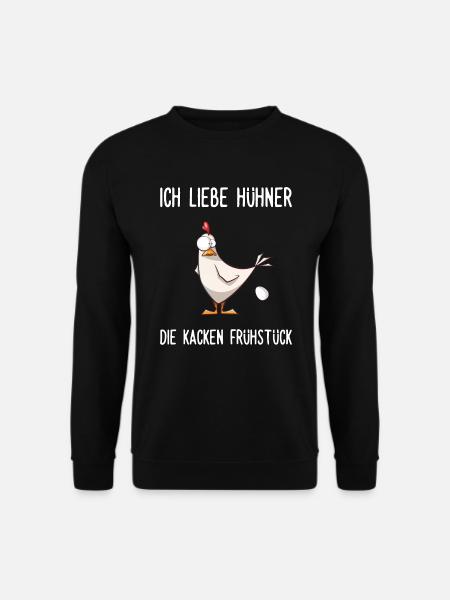 Ich liebe Hühner - Huhn Hühner Hühnerhaltung - Unisex Pullover - Schwarz