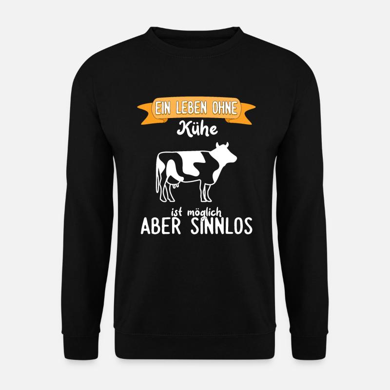 Kuh - Ein Leben ohne Kühe - Unisex Pullover - Schwarz