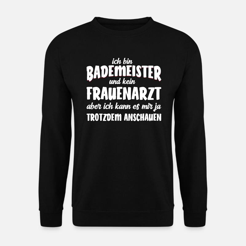 Bademeister Rettungsschwimmer Geschenk - Unisex Pullover - Schwarz