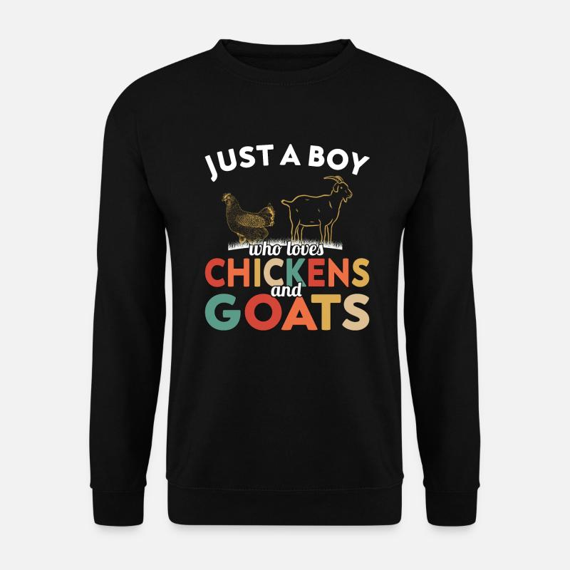 Chèvre et poulet - Juste un garçon - Sweat-shirt Unisexe - noir